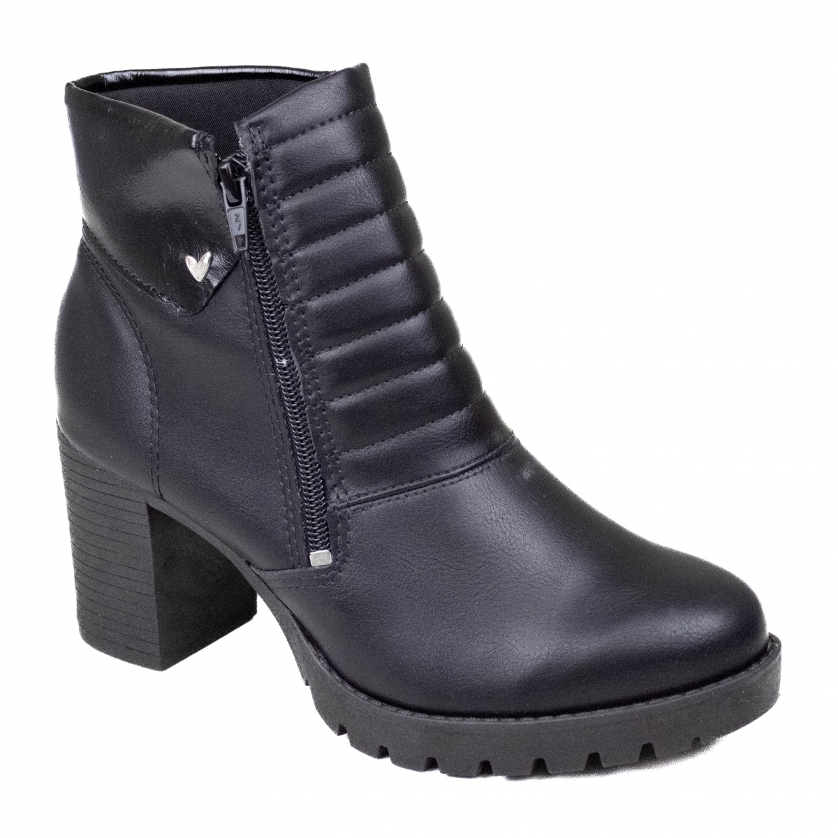 Bota Feminina Mississipi Zíper - PRETO