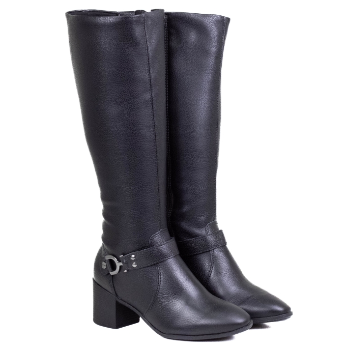 Bota Feminina Bottero Montaria Couro - PRETO