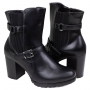 Bota Feminina Mooncity Salto Meia - PRETO