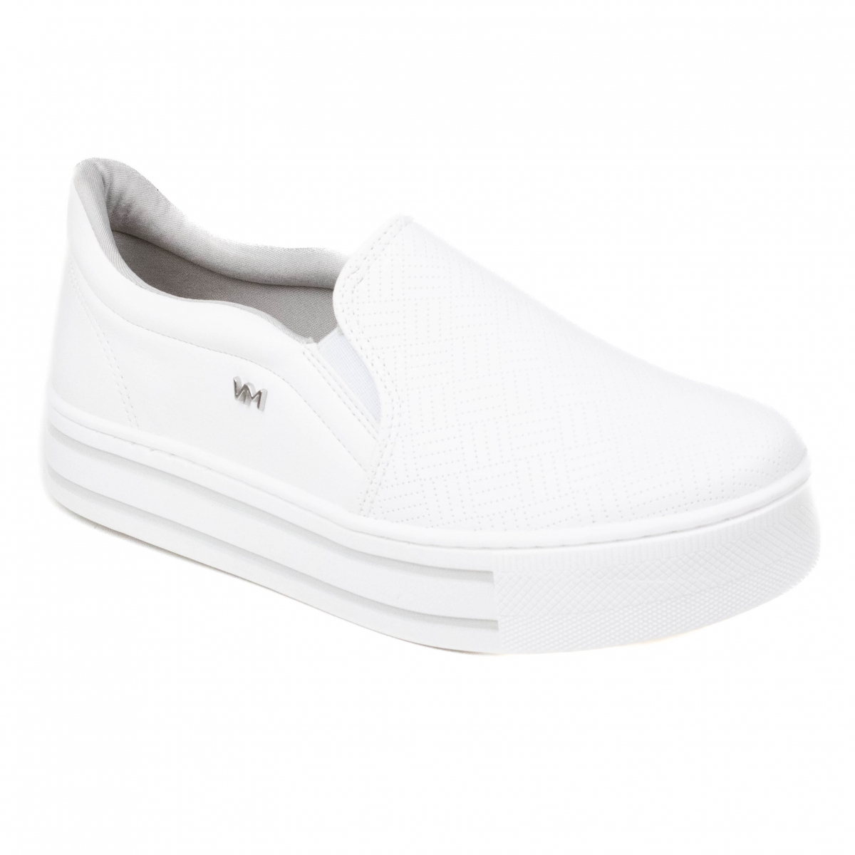 Tênis Feminino Via Marte Slip On Caixa - BRANCO/BRANCO