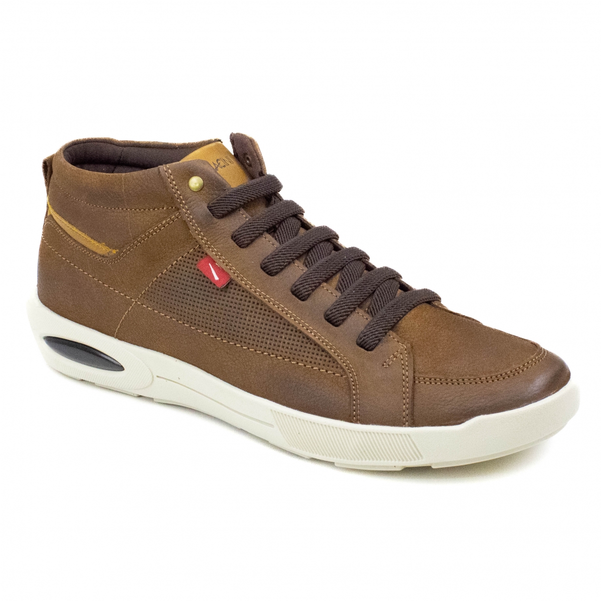 Sapatênis Masculino Cano Médio Pulse - CHOCOLATE/CAMEL