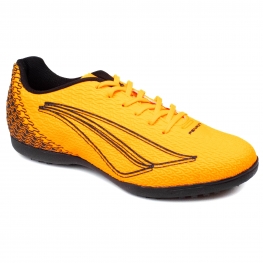 Chuteira Society Masculina Penalty Bravo - LARANJA/PRETO