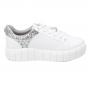Tênis Feminino Via Marte Tratorado Glitter - BRANCO