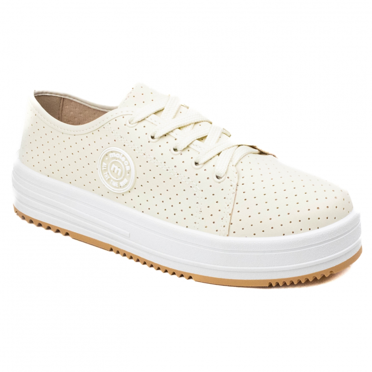 Tênis Feminino Moleca Casual Nobuck - BRANCO OFF