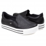 Tênis Feminino Via Marte Slip On Caixa - PRETO/PRETO