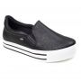 Tênis Feminino Via Marte Slip On Caixa - PRETO/PRETO