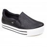 Tênis Feminino Via Marte Slip On Caixa - PRETO/PRETO