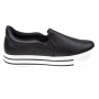 Tênis Feminino Via Marte Slip On Caixa - PRETO/PRETO