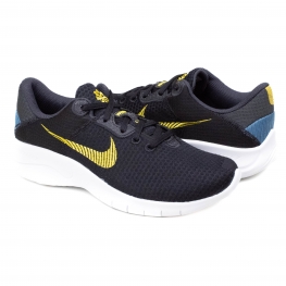 Tênis Feminino Nike Flex Experience RN 11 - BLACK/WHEAT GOLD-DK SMOKE GREY