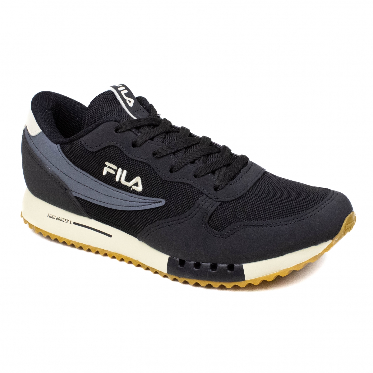 Tênis Masculino Fila Euro Jogger Sport - PRETO/BEGE/GRAFITE