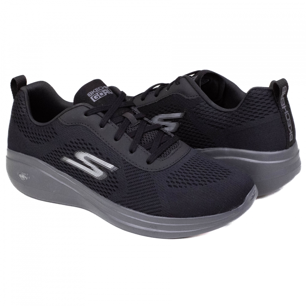 Tênis Masculino Skechers Go Run Fast Quake - PRETO/CINZA