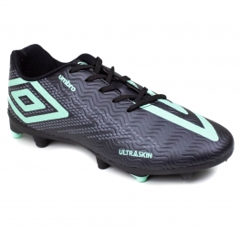 Chuteira Masculina Campo Umbro Ultraskin - PRETO/VERDE/GRAFITE