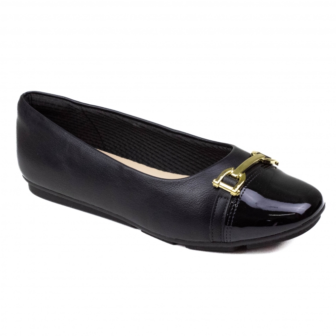 Sapatilha Feminina Piccadilly Fivela - PRETO