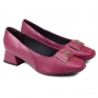 Sapato Feminino Piccadilly Salto Quadrado Fivela - RUBY