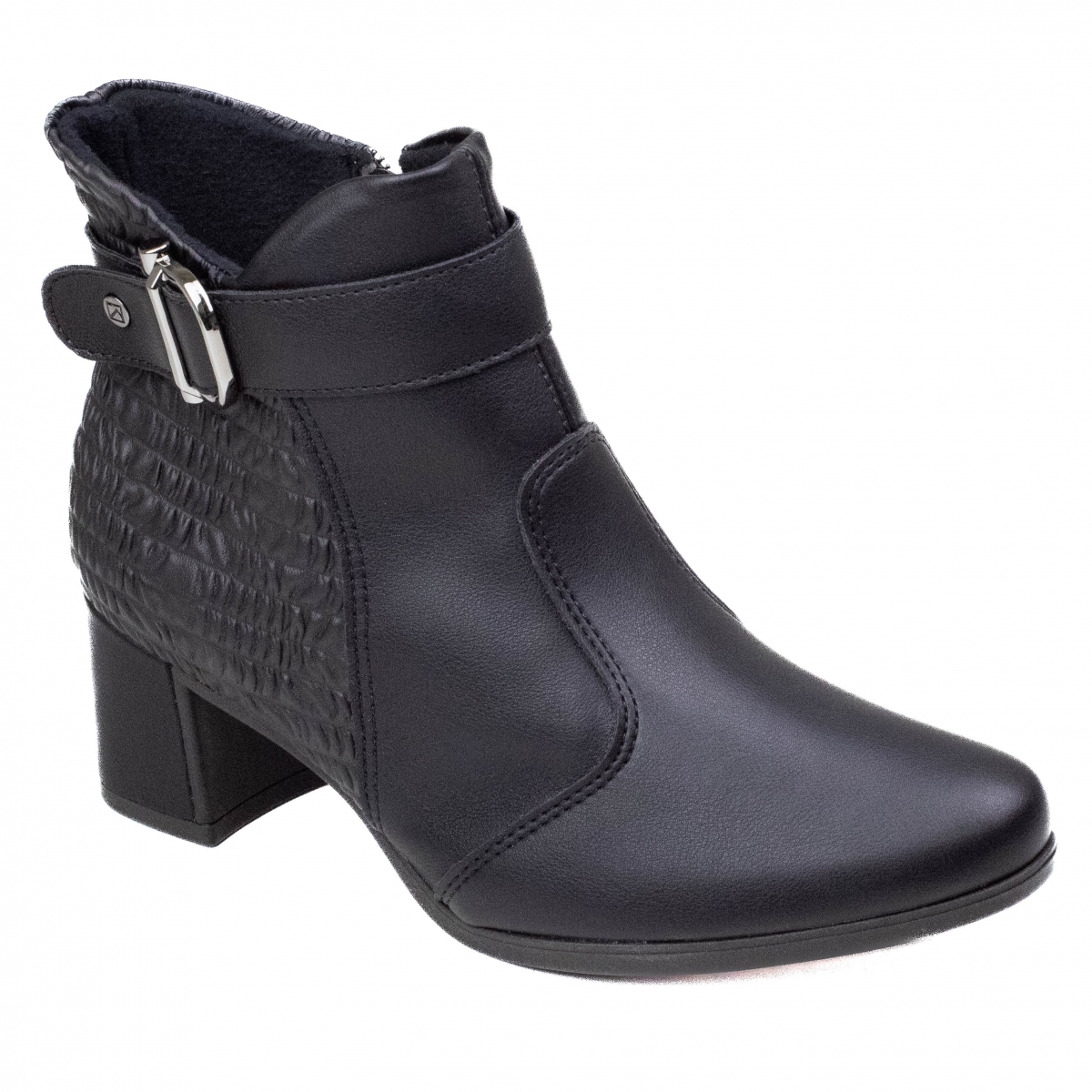 Bota Feminina Piccadilly Salto Cano Baixo - PRETO