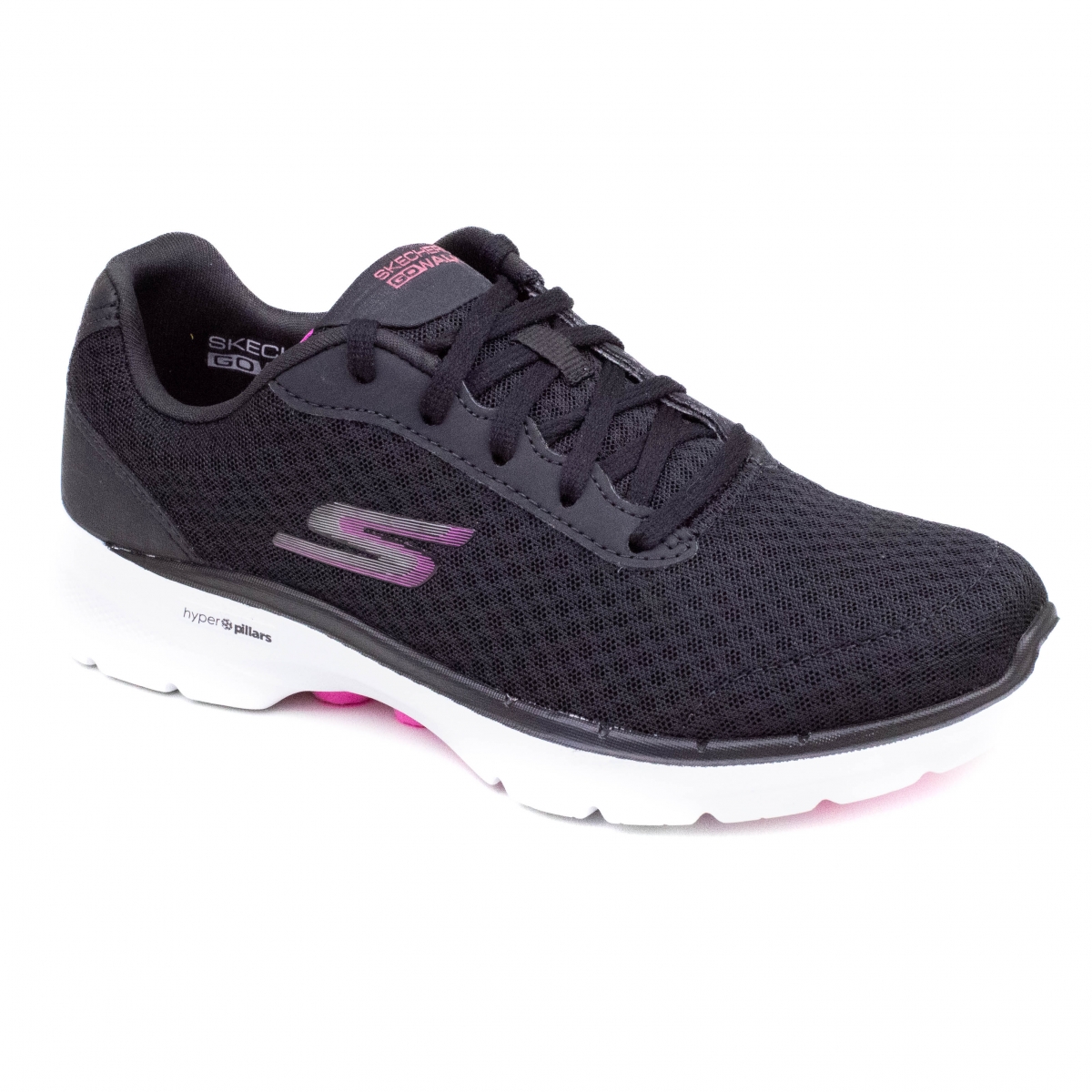 Tênis Feminino Skechers Go Walk 6 Iconic Vision - PRETO/PINK