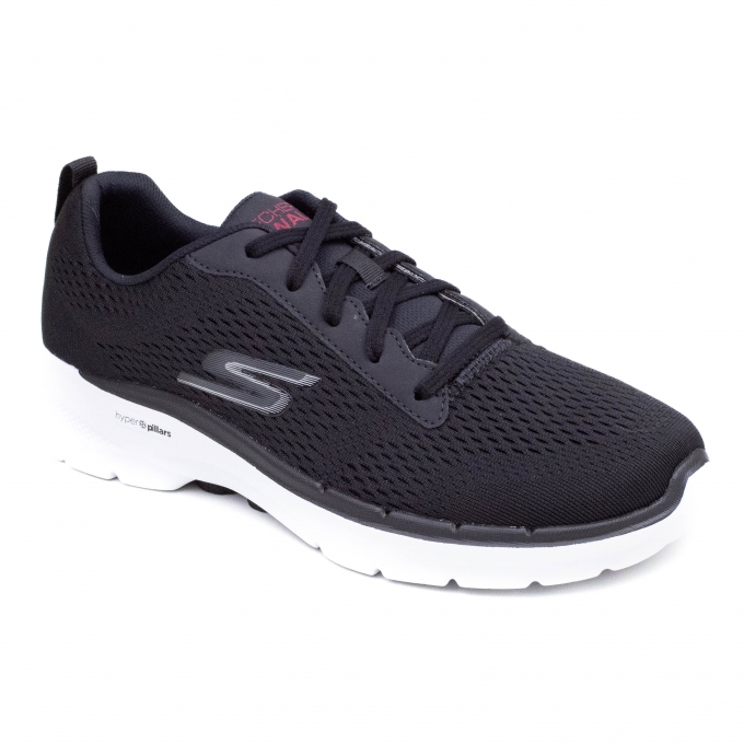 Tênis Masculino Skechers Go Walk 6 Avalo - PRETO/BRANCO