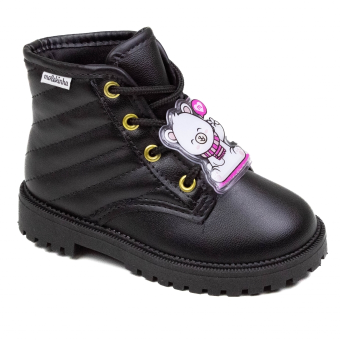 Coturno Bebê Feminino Molekinha - PRETO
