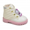 Coturno Bebê Feminino Molekinha - BRANCO OFF