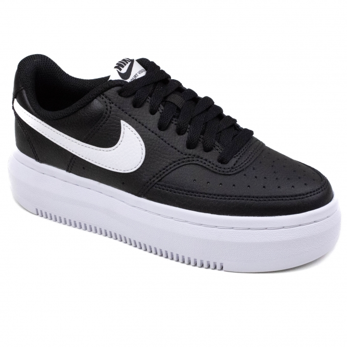 Tênis Feminino Nike Court Vision Alta LTR - BLACK/WHITE