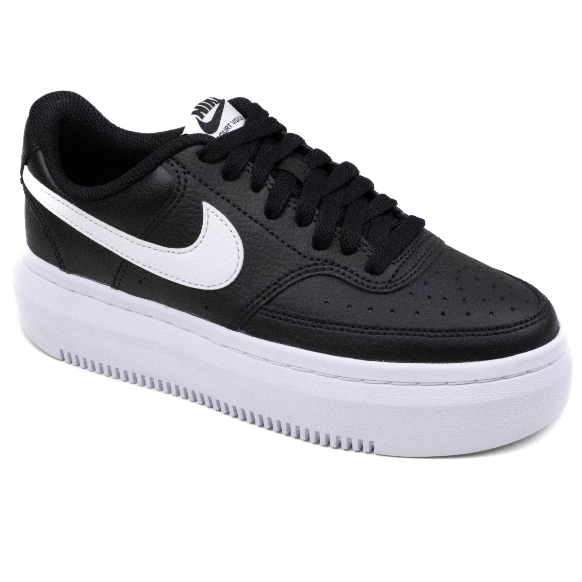 Tênis Feminino Nike Court Vision Alta LTR - BLACK/WHITE