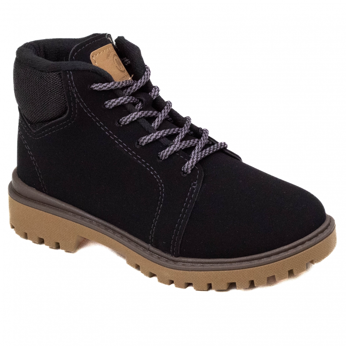 Coturno Infantil Masculino Molekinho Zíper - PRETO