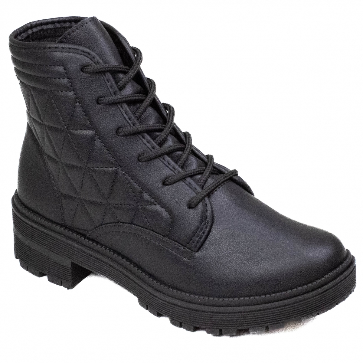 Coturno Feminino Dakota Cano Baixo Matelasse - PRETO