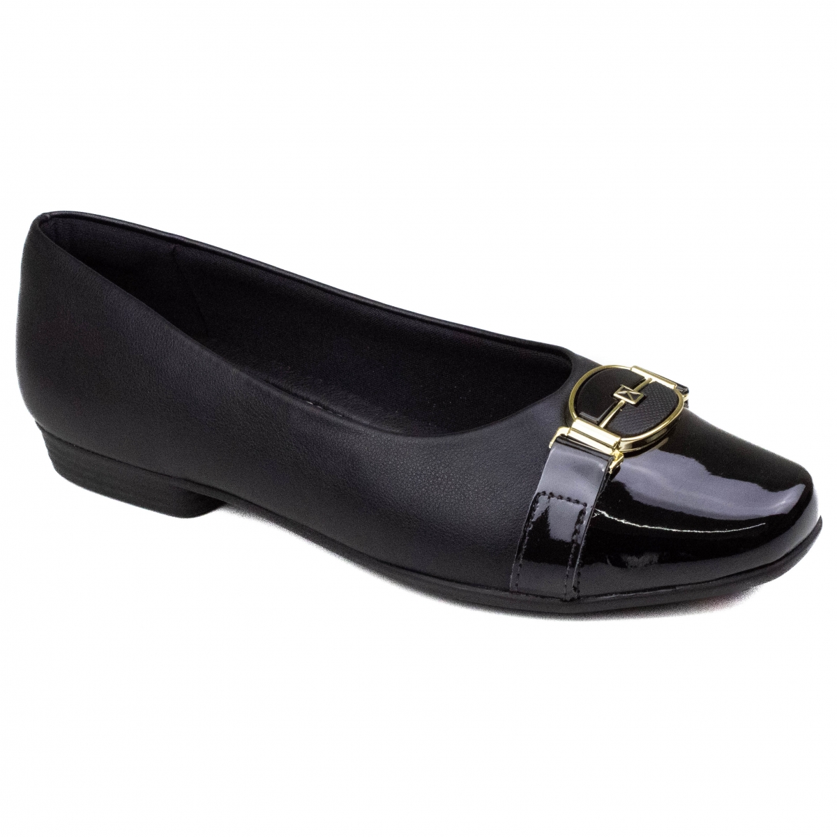 Sapatilha Feminina Piccadilly Fivela - PRETO