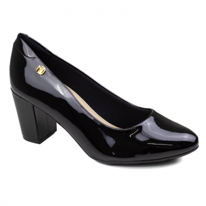Sapato Feminino Modare Salto Verniz - PRETO