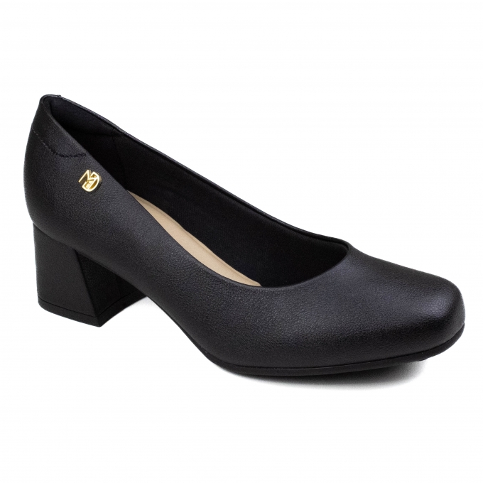 Sapato Feminino Modare Salto Quadrado - PRETO