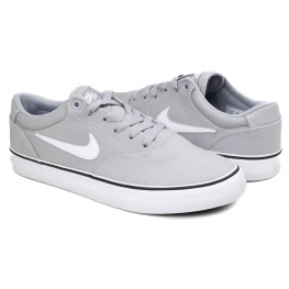 Tênis Masculino Nike SB CHRON 2 CANVAS - CINZA/BRANCO/PRETO