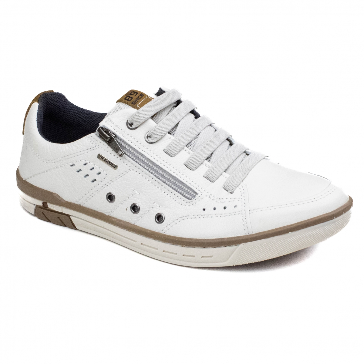 Sapatênis Masculino Pegada Zíper - MILK/MASCAVO