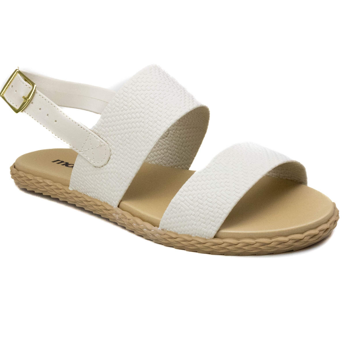 Sandália Feminina Moleca Tiras - BRANCO OFF