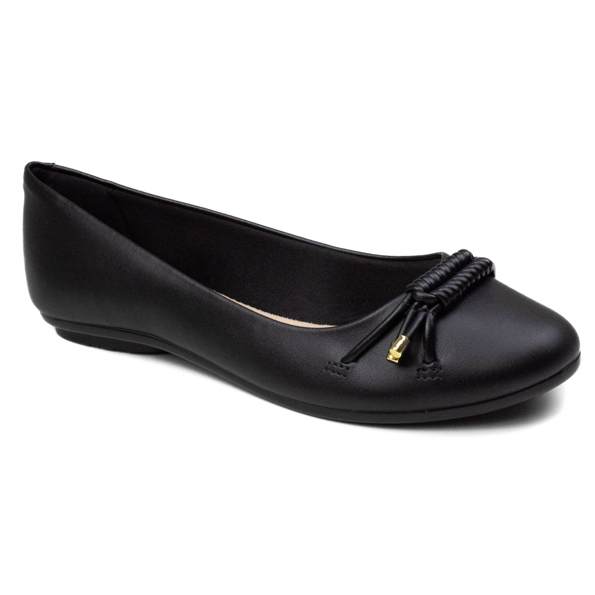 Sapatilha Feminina Moleca Napa  - PRETO