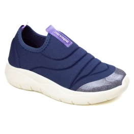 Tênis Infantil Feminino Novopé Nylon Pro - MARINHO/LILAS