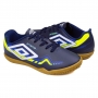 Chuteira Infantil Futsal Indoor Umbro Prisma+ - MARINHO/BRANCO/LIMAO