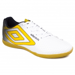 Chuteira Masculina Futsal Umbro Warskin - BRANCO/AMARELO/PRETO