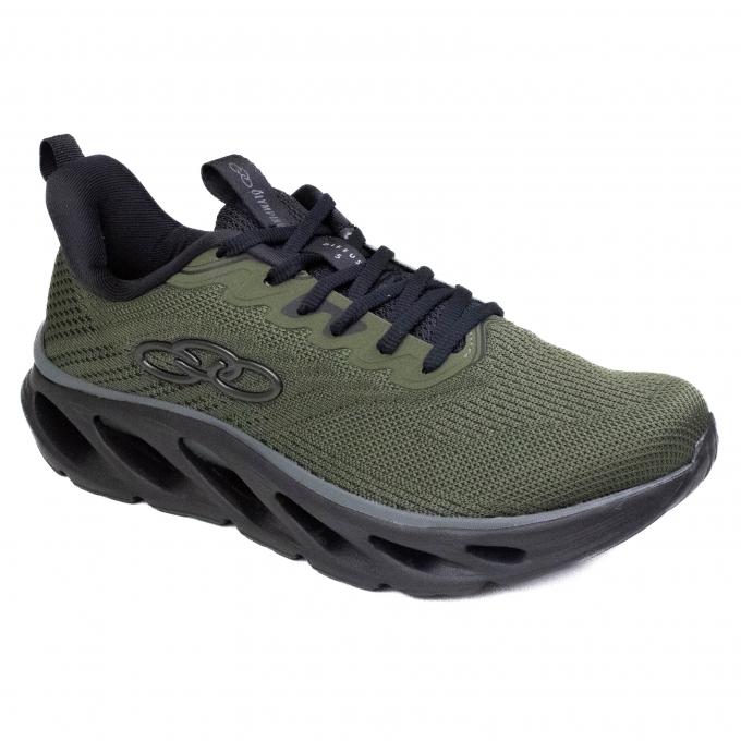 Tênis Masculino Olympikus Diffuse 5 - MILITAR/PRETO