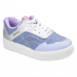 Tênis Infantil Feminino Pink Cats Caixa - BLUE STONE/PRATA