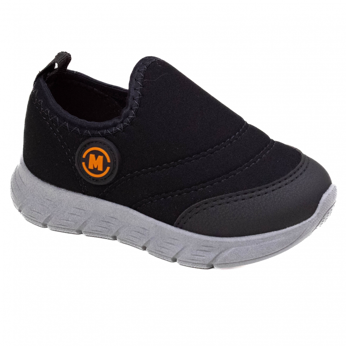 Tênis Masculino Bebê Molekinho Slip On  - PRETO/PRETO