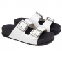 Tamanco Partner III Feminino Zaxy - PRETO/BRANCO