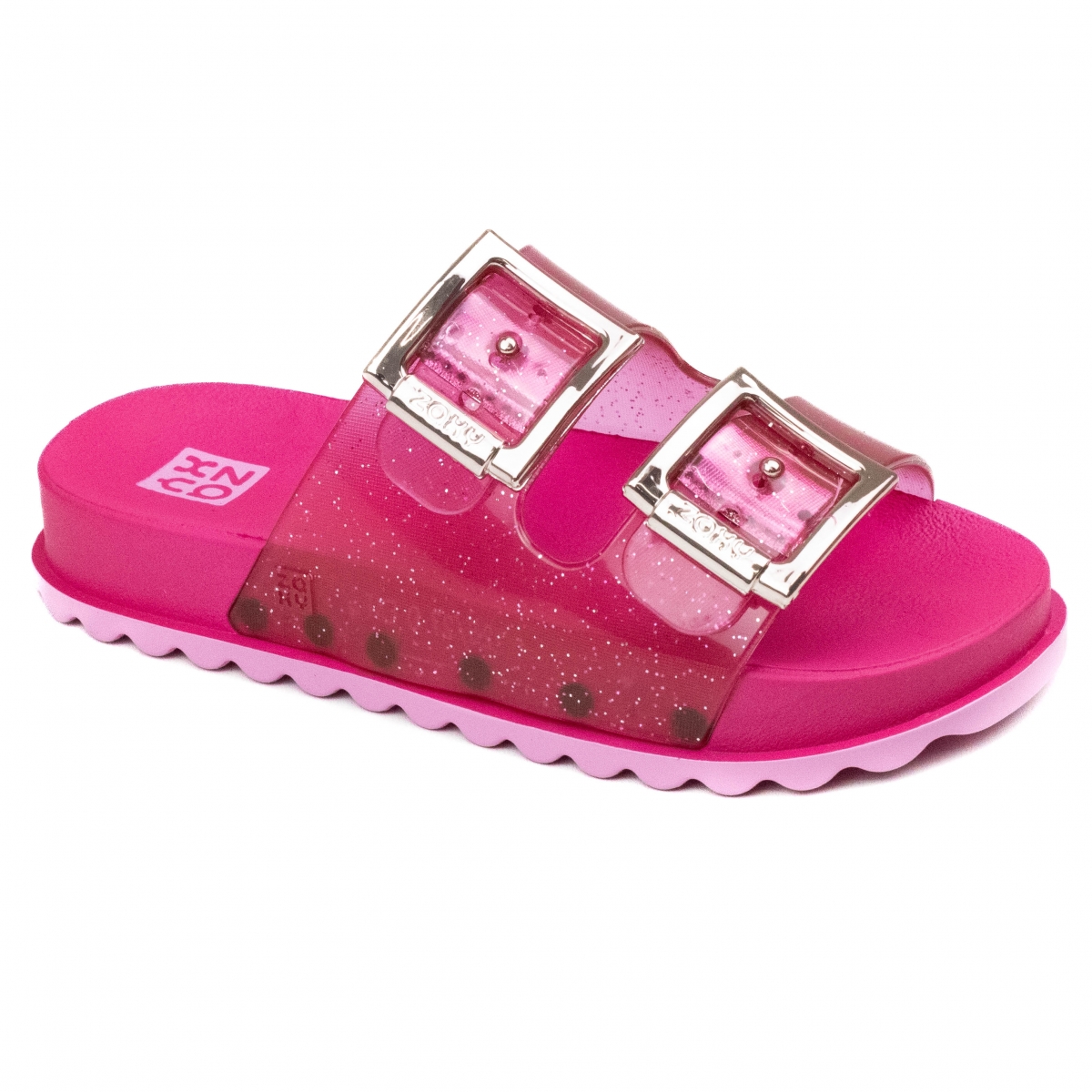 Slide Infantil Feminino Zaxy Partner  - ROSA CHOQUE GLITTER