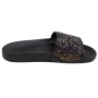 Tamanco Feminino Moleca Slide Gliter - MULTI PRETO/PRETO