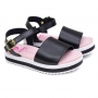 Sandália Infantil Feminina Molekinha Anabela Glitter - PRETO