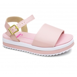 Sandália Infantil Feminina Molekinha Anabela Glitter - ROSA