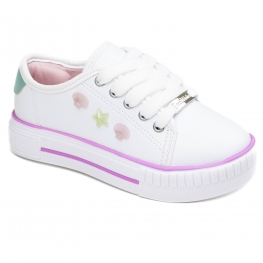 Tênis Infantil Feminino Molekinha Casual  - BRANCO