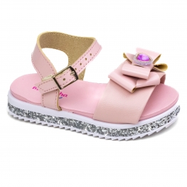 Sandália Bebê Feminina Molekinha Anabela  - ROSA