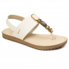 Sandália Feminina Modare Rasteira Pedras - CREME