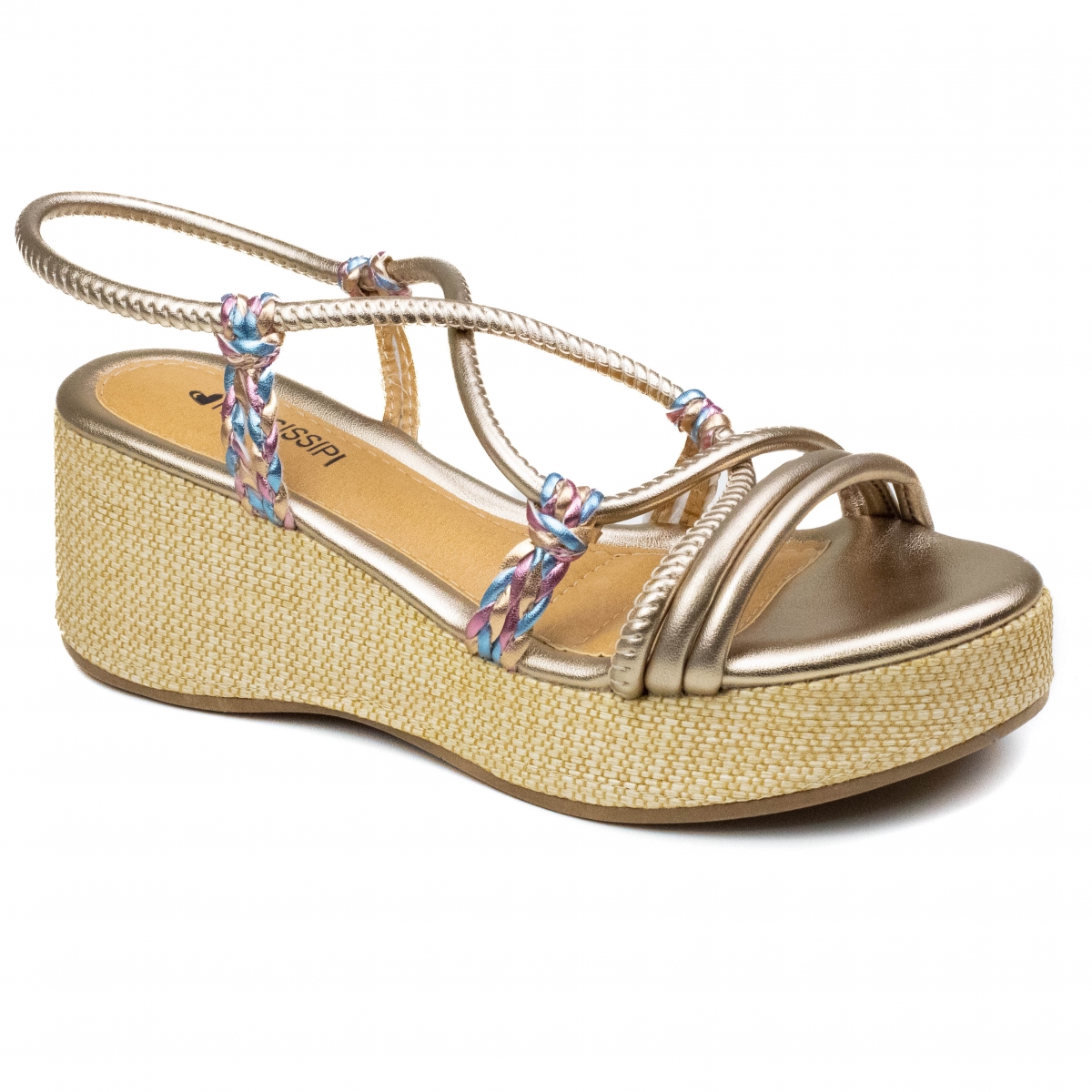 Sandália Feminina Mississipi Anabela Corda - QUARTZO