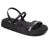 Sandália Feminina Moleca Flatform Brilho  - PRETO